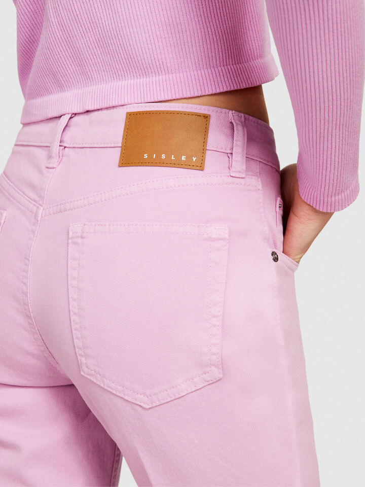 Colored flared fit jeans - women's bootcut & flared jeans - Pink | Sisley image number 5